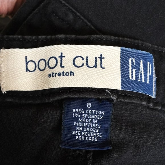 Gap Womens Capri Pants Black Boot Cut Stretch 8 - Picture 4 of 5